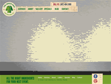 Tablet Screenshot of greencoatcatering.com